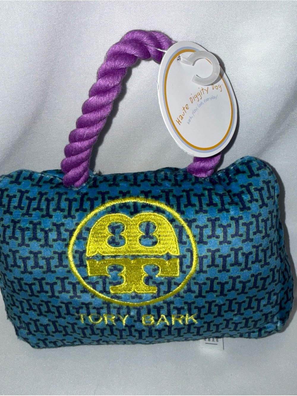 Tory Burch Inspired Teal Plush Dog Purse Tory Bark 🐶🐾